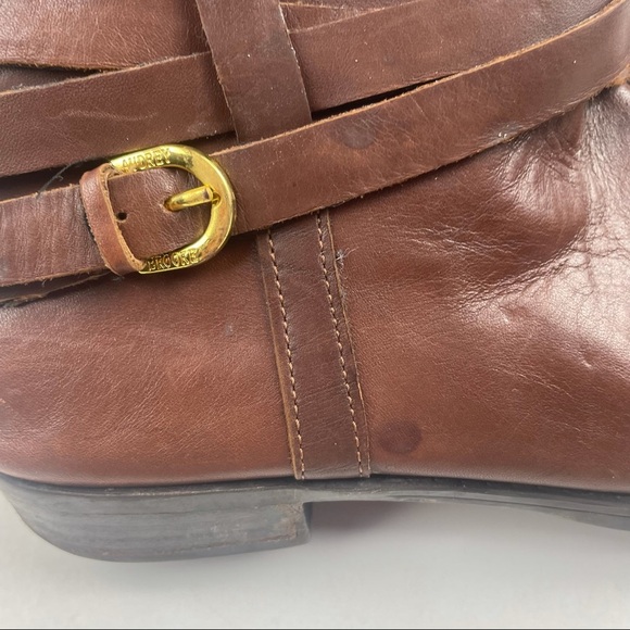 Audrey Brook brown Leather Zip Up Riding High Boots Size 8M - Picture 4 of 14